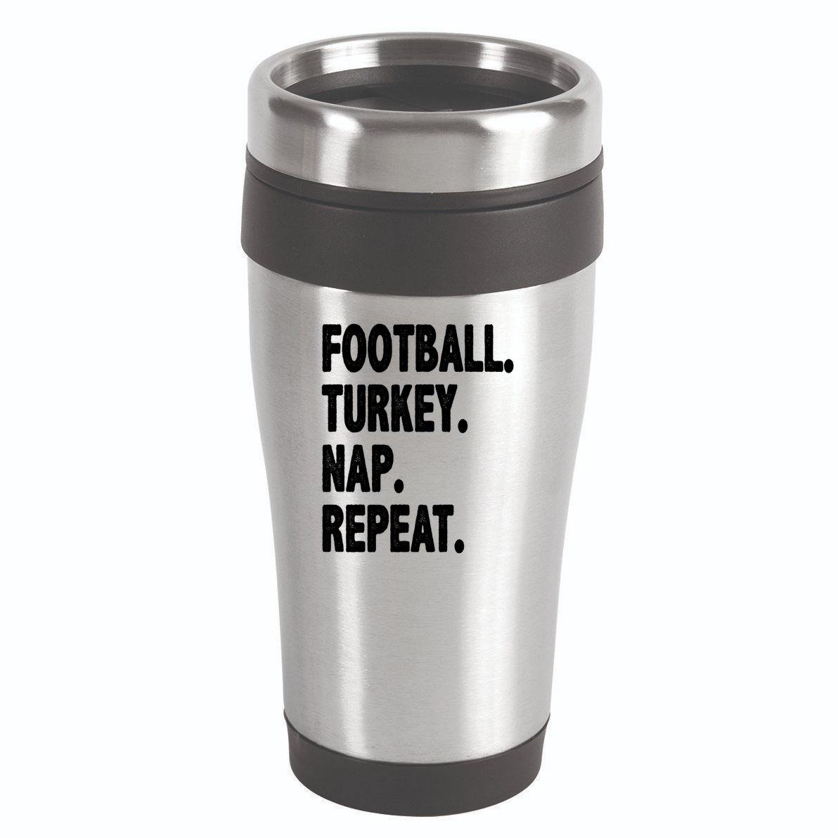 Football Turkey Nap Repeat 16oz Travel Tumbler