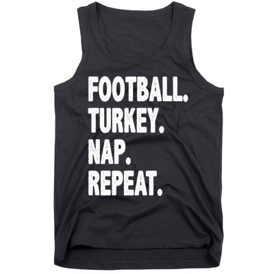 Football Turkey Nap Repeat Tank Top