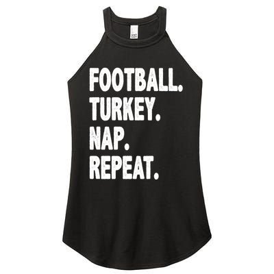 Football Turkey Nap Repeat Women's Perfect Tri Rocker Tank
