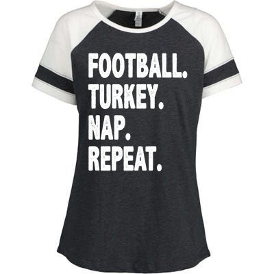 Football Turkey Nap Repeat Enza Ladies Jersey Colorblock Tee