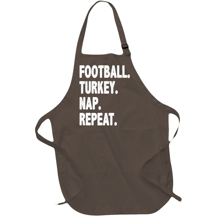 Football Turkey Nap Repeat Full-Length Apron With Pockets