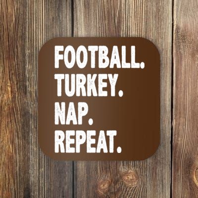 Football Turkey Nap Repeat Coaster