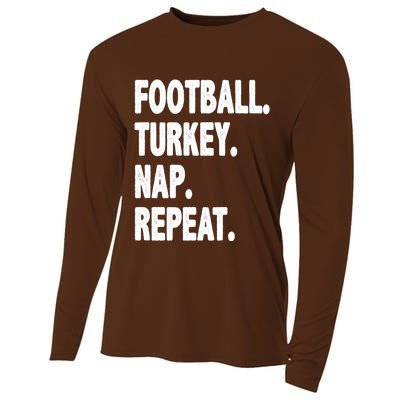 Football Turkey Nap Repeat Cooling Performance Long Sleeve Crew