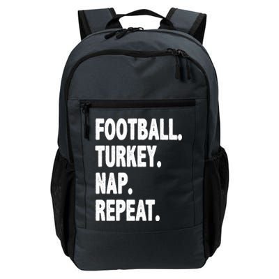 Football Turkey Nap Repeat Daily Commute Backpack