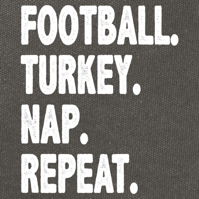 Football Turkey Nap Repeat Cotton Canvas Backpack