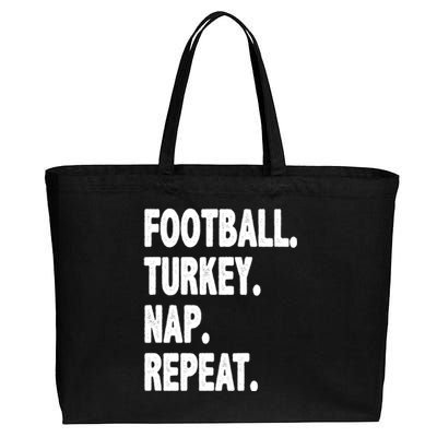 Football Turkey Nap Repeat Cotton Canvas Jumbo Tote