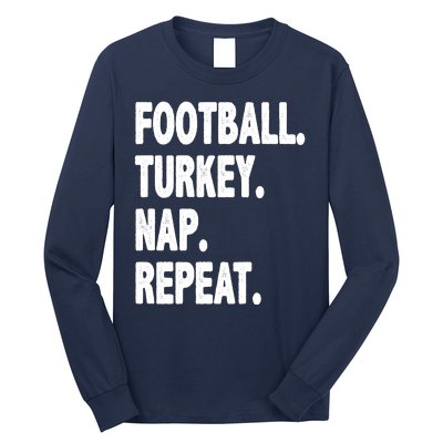 Football Turkey Nap Repeat Long Sleeve Shirt