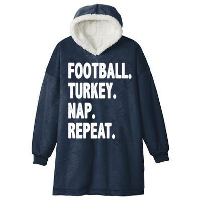 Football Turkey Nap Repeat Hooded Wearable Blanket