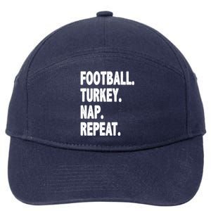 Football Turkey Nap Repeat 7-Panel Snapback Hat