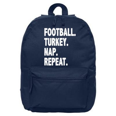 Football Turkey Nap Repeat 16 in Basic Backpack