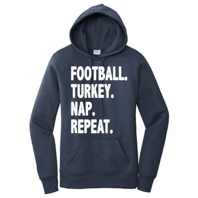 Football Turkey Nap Repeat Women's Pullover Hoodie