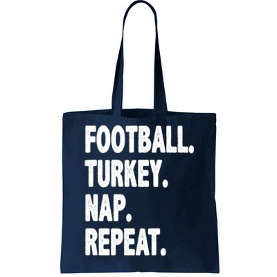 Football Turkey Nap Repeat Tote Bag