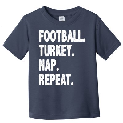 Football Turkey Nap Repeat Toddler T-Shirt