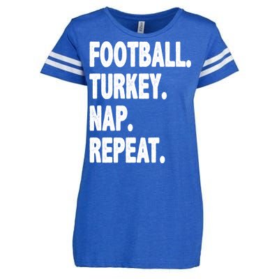 Football Turkey Nap Repeat Enza Ladies Jersey Football T-Shirt