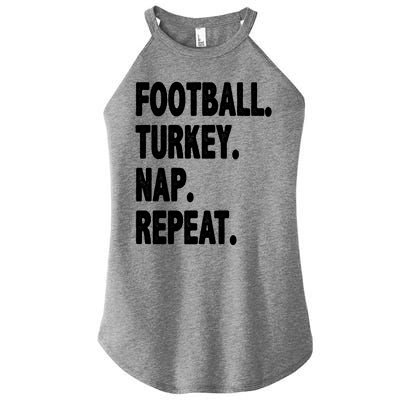 Football Turkey Nap Repeat Women's Perfect Tri Rocker Tank