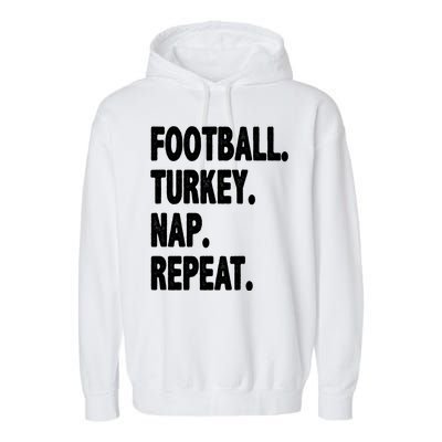 Football Turkey Nap Repeat Garment-Dyed Fleece Hoodie