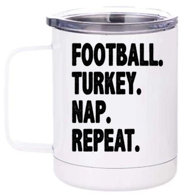 Football Turkey Nap Repeat 12 oz Stainless Steel Tumbler Cup