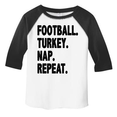 Football Turkey Nap Repeat Toddler Fine Jersey T-Shirt