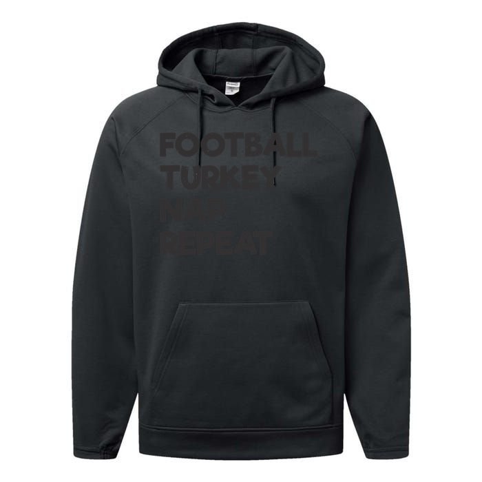 Football Turkey Nap Repeat Performance Fleece Hoodie