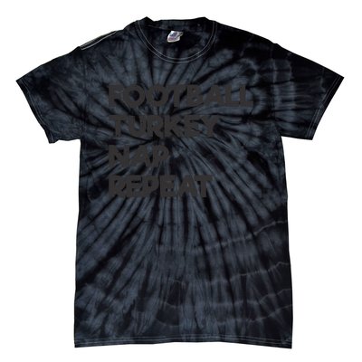 Football Turkey Nap Repeat Tie-Dye T-Shirt