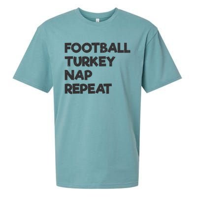 Football Turkey Nap Repeat Sueded Cloud Jersey T-Shirt