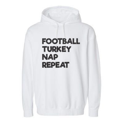 Football Turkey Nap Repeat Garment-Dyed Fleece Hoodie