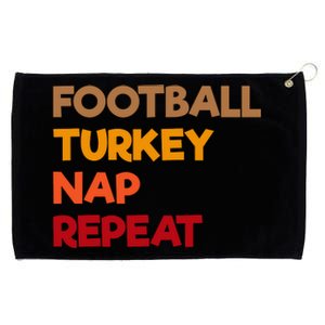 Football Turkey Nap Repeat Grommeted Golf Towel