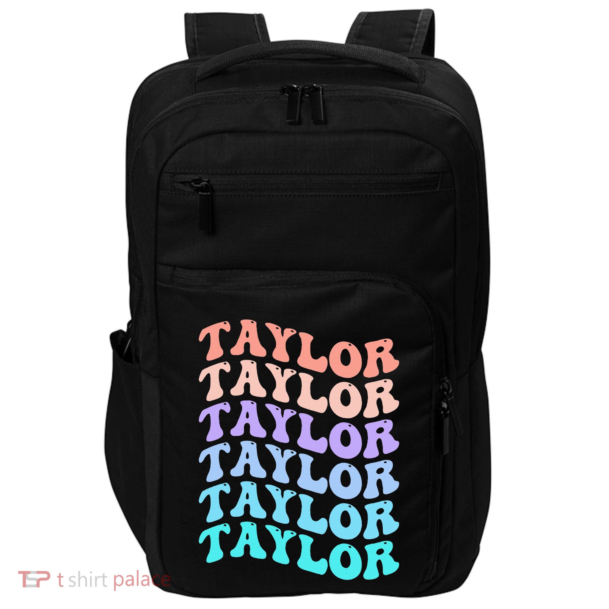 Funny Taylor name groovy colourful love i love Ts Taylor Impact Tech Backpack
