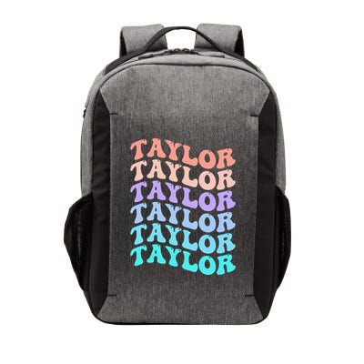 Funny Taylor name groovy colourful love i love Ts Taylor Vector Backpack