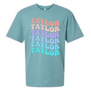 Funny Taylor name groovy colourful love i love Ts Taylor Sueded Cloud Jersey T-Shirt