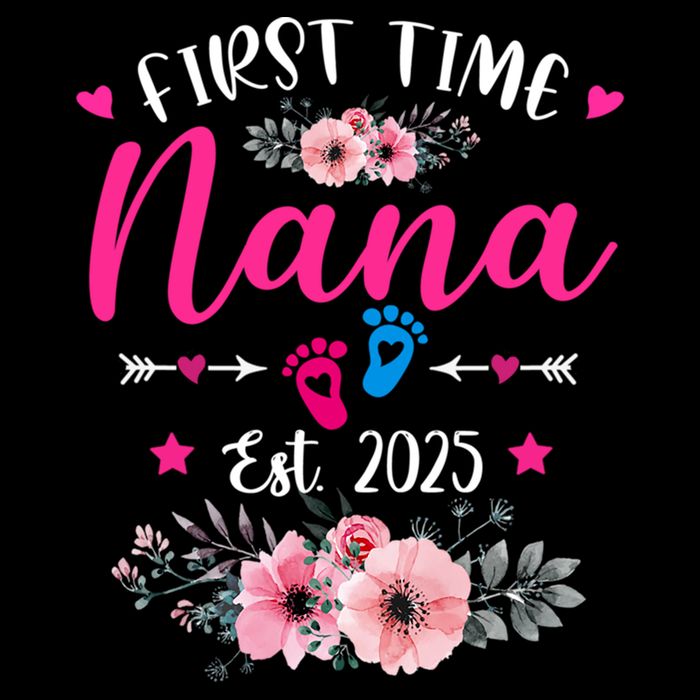 First Time Nana 2025 Mother's Day Soon To Be Mom Pregnancy  Cooling Performance Crew T-Shirt