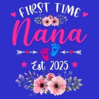 First Time Nana 2025 Mother's Day Soon To Be Mom Pregnancy  16 in Basic Backpack