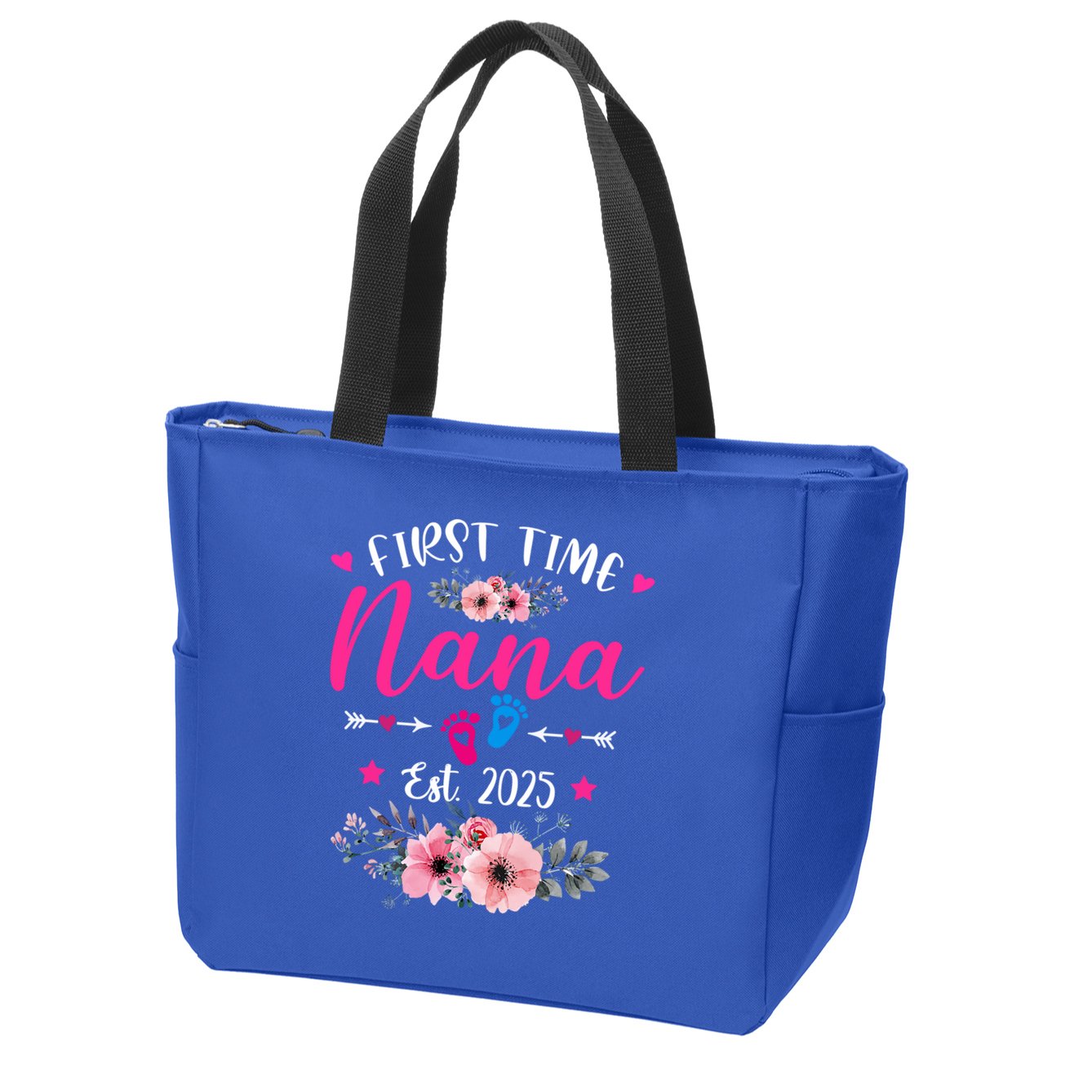 First Time Nana 2025 Mother's Day Soon To Be Mom Pregnancy  Zip Tote Bag