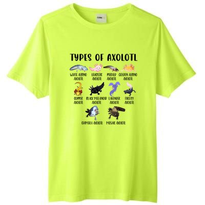 Funny Types Of Axolotl Art Cute Different Species Of Axolotl Tall Fusion ChromaSoft Performance T-Shirt