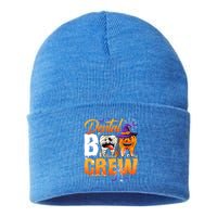 Funny Trick Or Th Dental Boo Crew Happy Halloween Day Gift Sustainable Knit Beanie