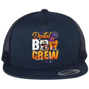 Funny Trick Or Th Dental Boo Crew Happy Halloween Day Gift Flat Bill Trucker Hat