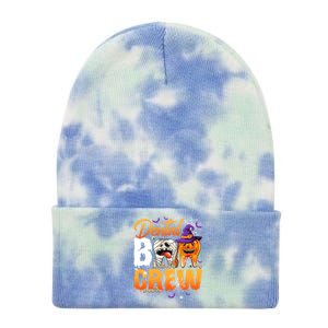 Funny Trick Or Th Dental Boo Crew Happy Halloween Day Gift Tie Dye 12in Knit Beanie