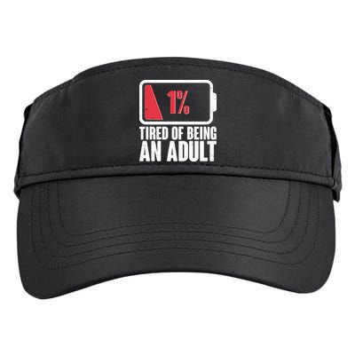 Funny Tired Of Being An Adult Low Battery Adult Drive Performance Visor