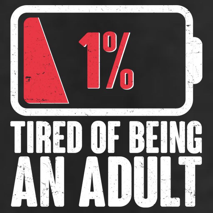 Funny Tired Of Being An Adult Low Battery Adult Drive Performance Visor