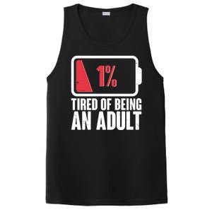 Funny Tired Of Being An Adult Low Battery PosiCharge Competitor Tank