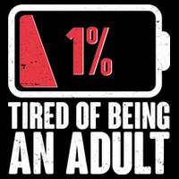 Funny Tired Of Being An Adult Low Battery Zip Tote Bag