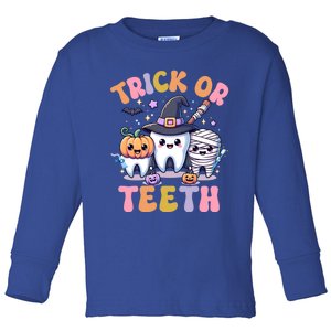 Funny Trick Or Th Halloween Dental Hygienist Or Assistant Cool Gift Toddler Long Sleeve Shirt