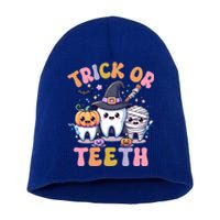 Funny Trick Or Th Halloween Dental Hygienist Or Assistant Cool Gift Short Acrylic Beanie