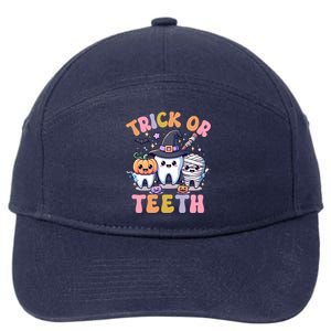 Funny Trick Or Th Halloween Dental Hygienist Or Assistant Cool Gift 7-Panel Snapback Hat