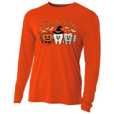 Funny Trick Or Th Halloween Dental Hygienist Or Assistant Gift Cooling Performance Long Sleeve Crew