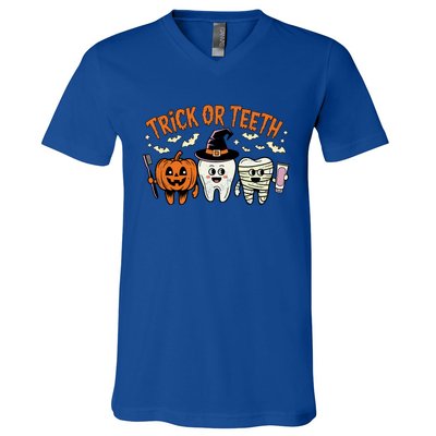 Funny Trick Or Th Halloween Dental Hygienist Or Assistant Gift V-Neck T-Shirt