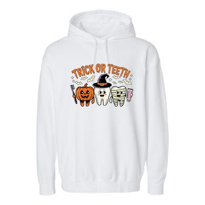 Funny Trick Or Th Halloween Dental Hygienist Or Assistant Gift Garment-Dyed Fleece Hoodie