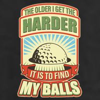 Funny The Older I Get The Harder It Is To Find My Balls Golfing 7 Panel Mesh Trucker Snapback Hat