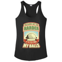 Funny The Older I Get The Harder It Is To Find My Balls Golfing Ladies PosiCharge Competitor Racerback Tank