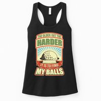 Funny The Older I Get The Harder It Is To Find My Balls Golfing Womens Tank Top